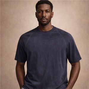 Anthology 100% Silk Knit Tee – Charcoal Gray (Men’s XXL)